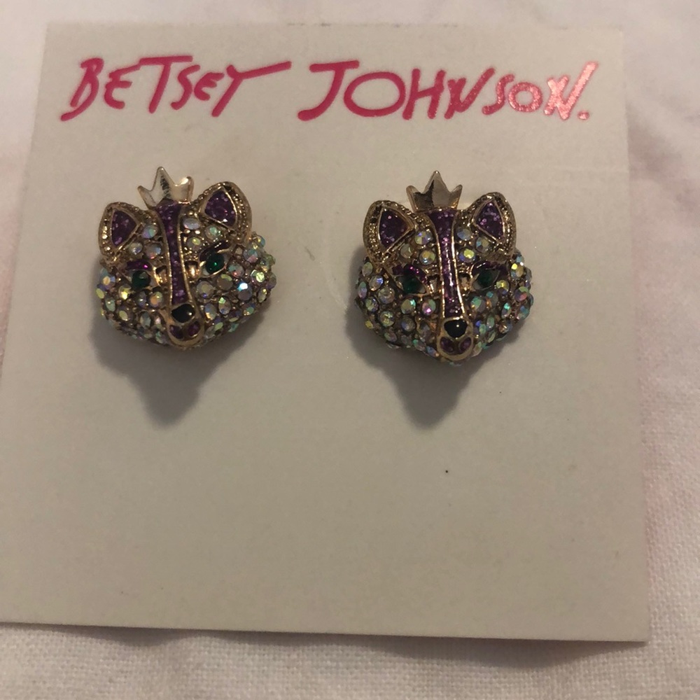 Betsey Johnson fox earrings